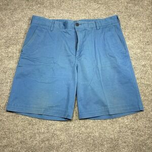 IZOD Saltwater Stretch Blue Chino Mens Shorts Sz.36 Preppy Golf Business Casual